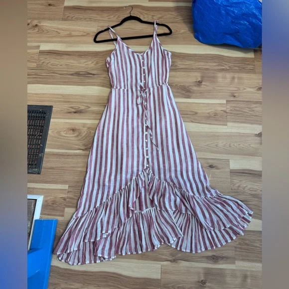 Rails Freida Striped Linen Blend Dress - Picture 2 of 7